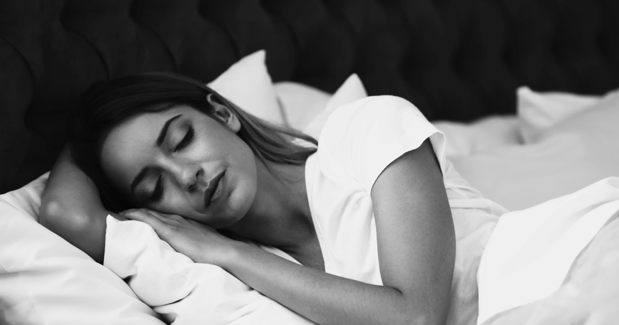 Woman Sleeping Red Light Therapy